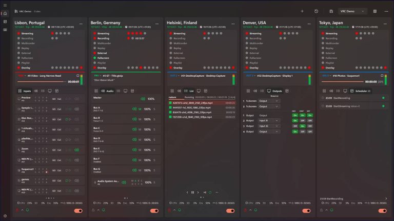VRC (Video Recording Control Hub) хаб под Windows для централизованной работы с несколькими vMix.